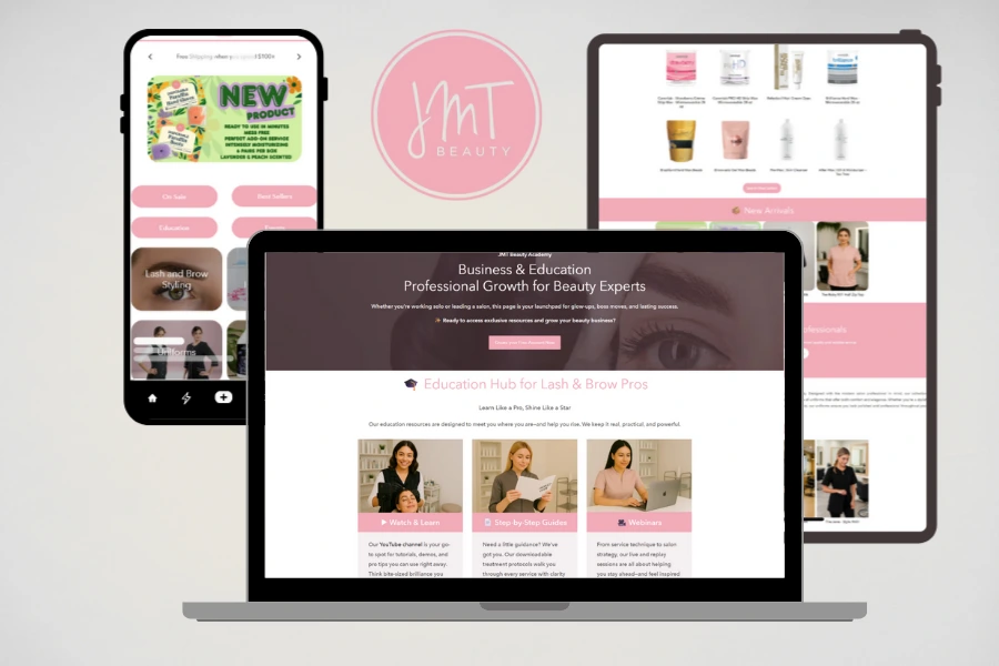 JMT Beauty web design case study